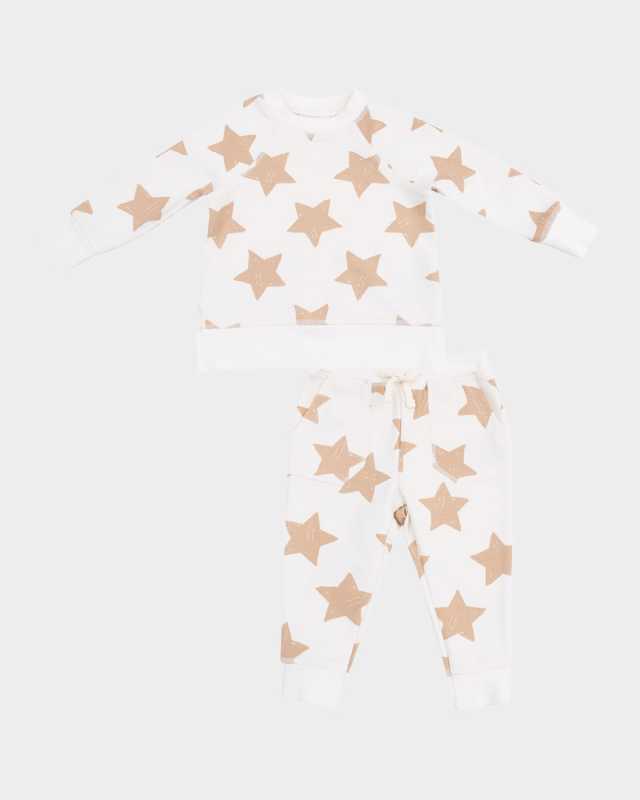 Boy's Stars Raglan Sweatshirt & Joggers Set, Size 6M-3